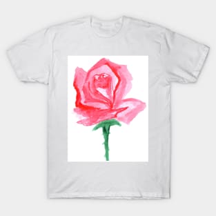 Watercolor flower rose, summer and nature, art decoration, sketch. Illustration hand drawn modern T-Shirt